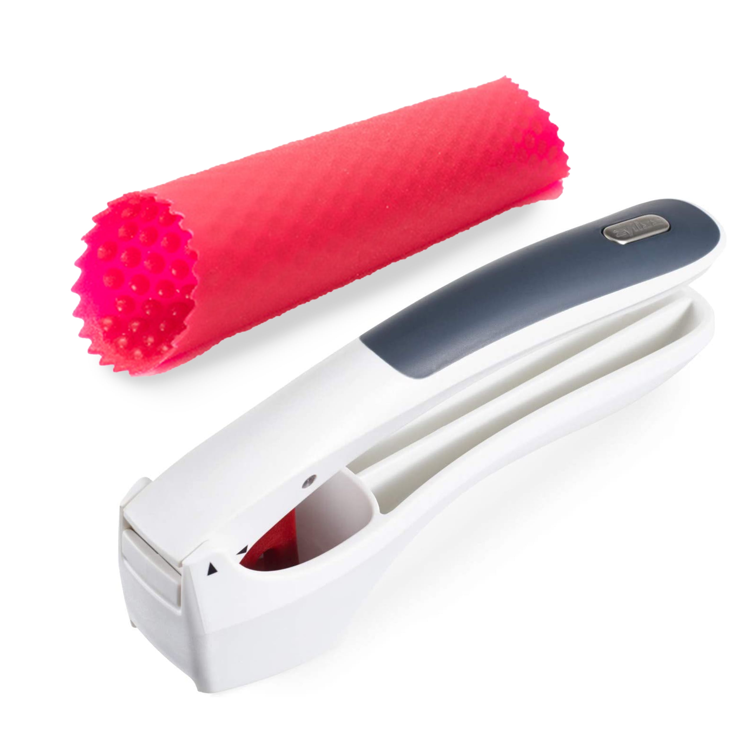 Zyliss Garlic Peeler & Easy Clean Garlic Press - Silicone Garlic Peeler Tube and Garlic Crusher for your Kitchen Accessories - 2 Piece