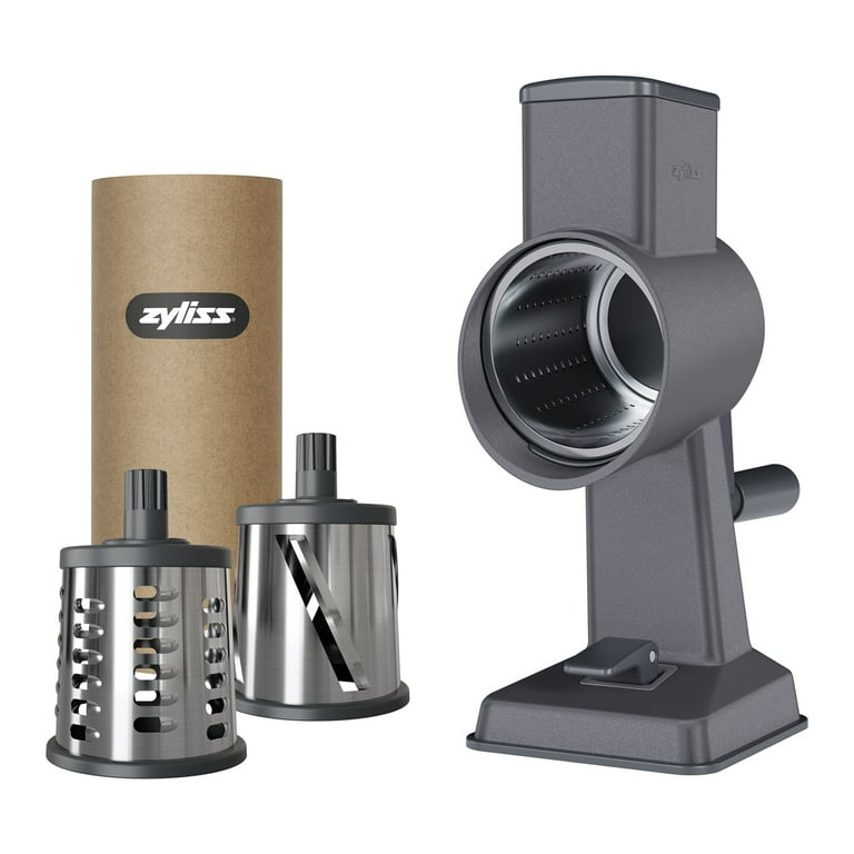 人気作家　クリーブ　サーカスプロン　ダイヤモンドスクリーニング Zyliss, Gourmet Drum Grater, with 3 drums for versatile grating