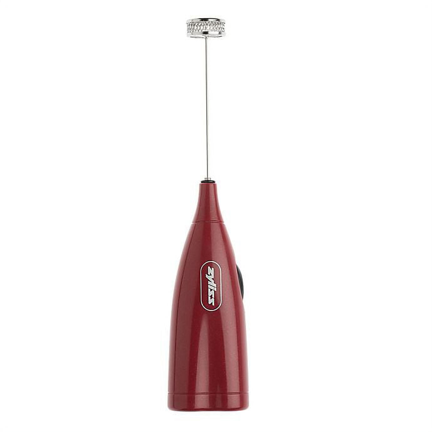 Elementi Milk Frother Handheld Double Whisk (Red)