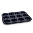 thumbnail image 1 of Zyliss Non-Stick Muffin Tin, 12 Hole Carbon Steel Dark Blue Cake Pan, Dishwasher Safe, 1 of 7