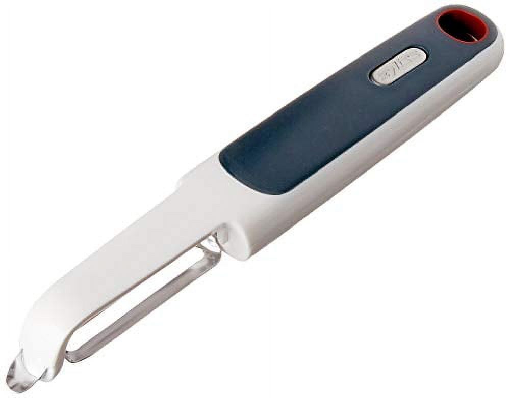 Zyliss Smoothglide Potato, White Swivel Peeler, Vegetable, Gray