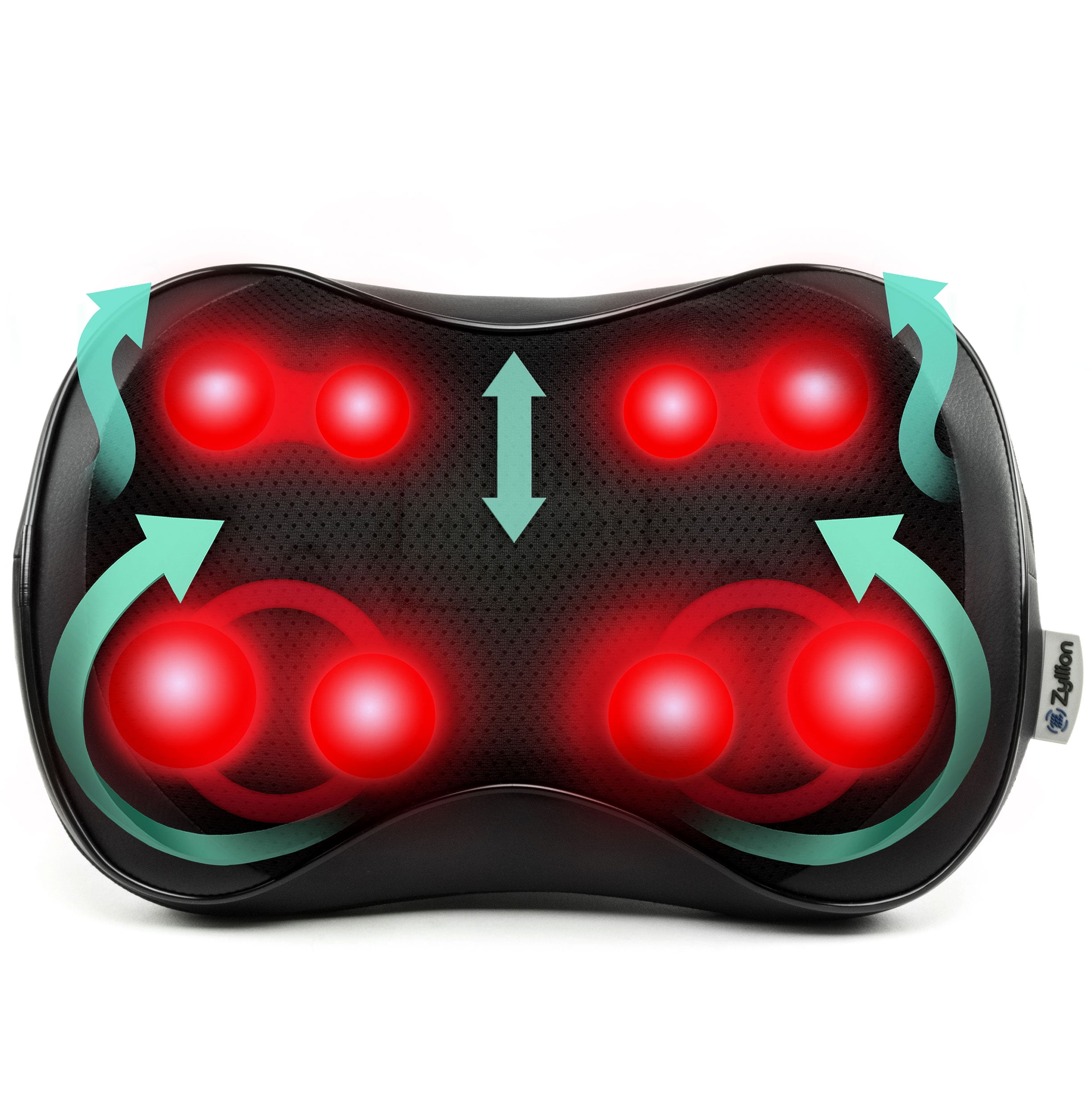  Zyllion Shiatsu Back and Neck Massager - Rechargeable 3D  Kneading Deep Tissue Massage Pillow with Heat for Muscle Pain Relief,  Chairs and Cars (Cordless) - Black (ZMA-13RB-BK) : Health & Household