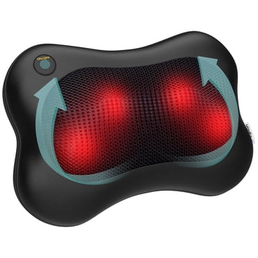 Snailax Shiatsu Back And Neck Massager With Heat - Deep Tissue 3D Kneading Pillow (Gray)