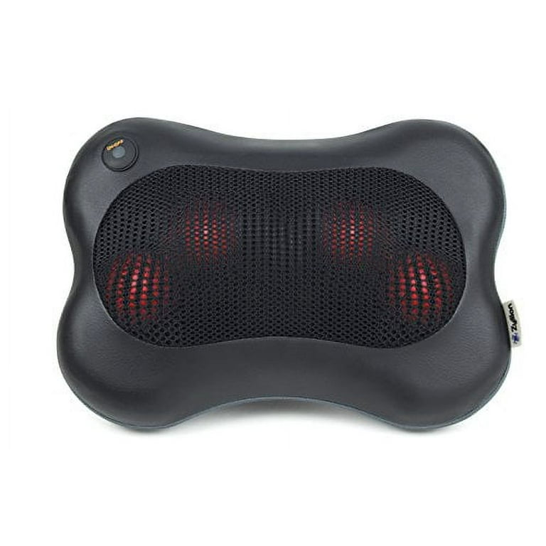 Zyllion Shiatsu Back and Neck Massager - 3D Deep Tissue Kneading Massage  Pillow with Heat for Muscle Pain Relief: Shoulders, Calf, Foot, Legs, Arms  - 