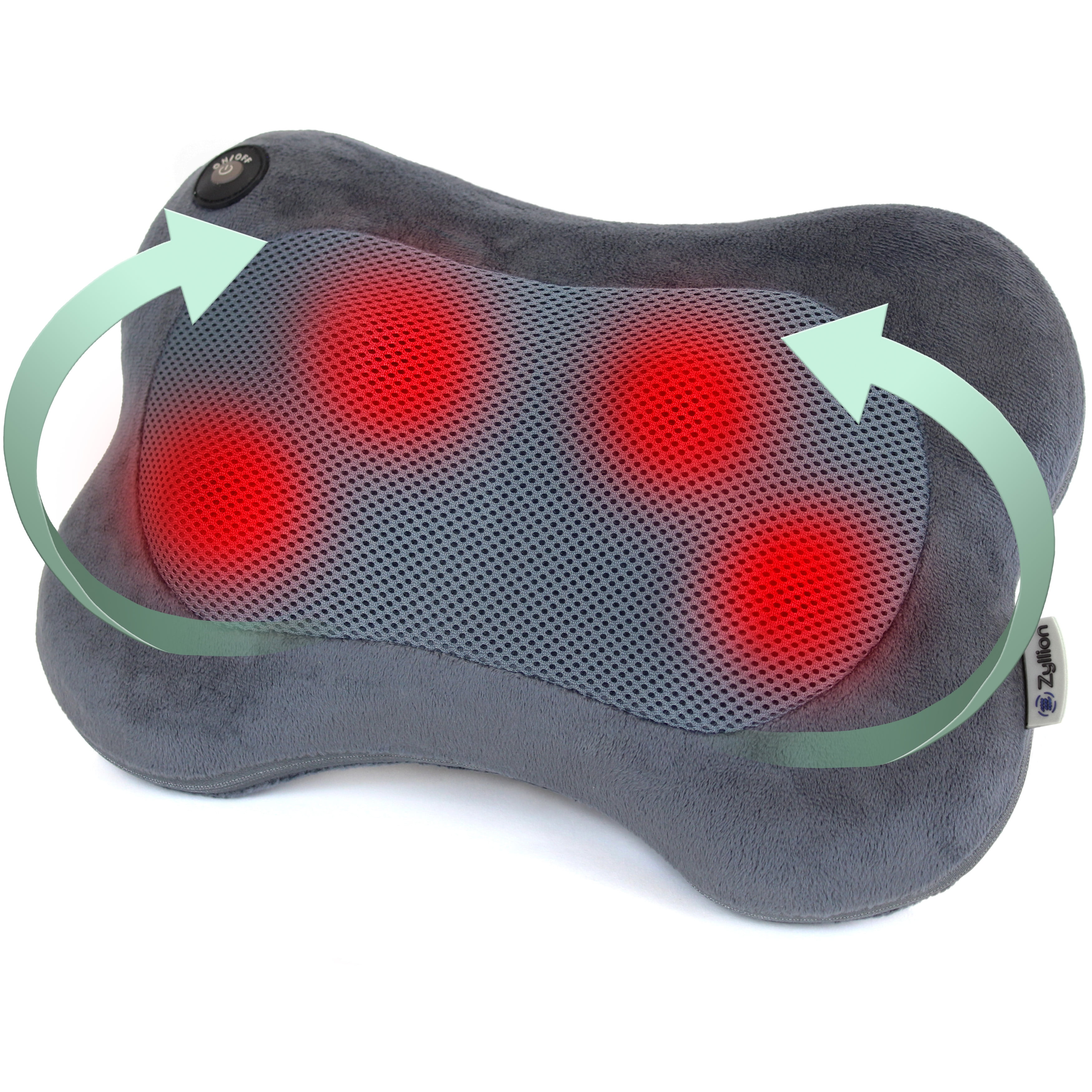 Zyllion Shiatsu Back and Neck Massager 3D Deep Tissue Kneading