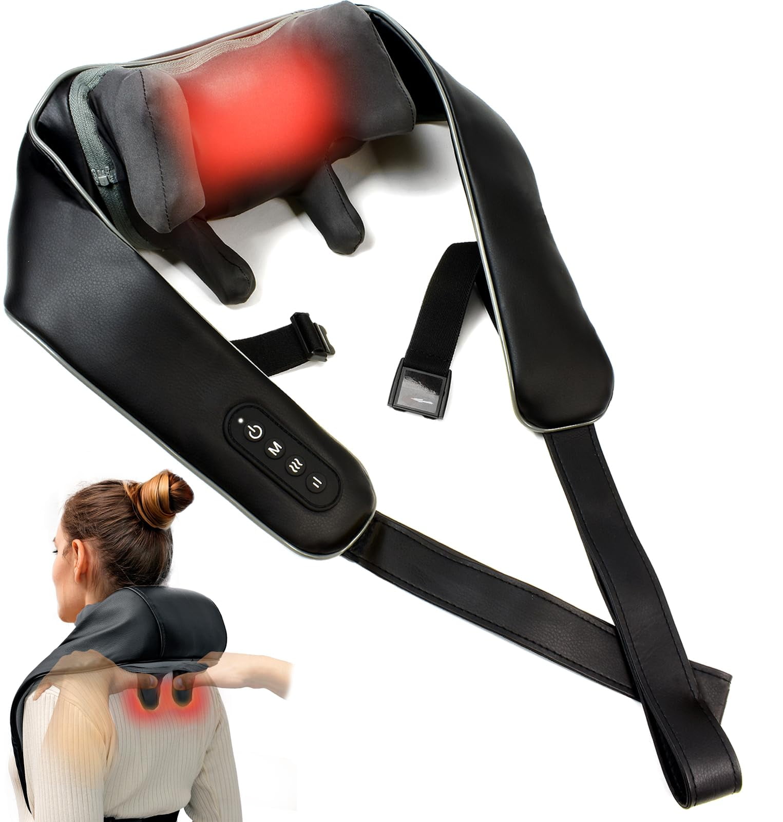 Zyllion Shiatsu Neck and AIF4 Shoulder Massager with Heat