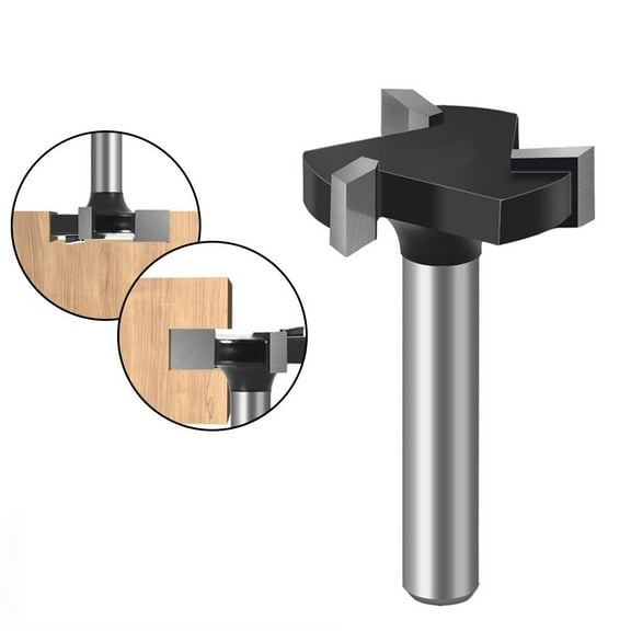 Zyllora 1/4 Inch Shank Carbide Tipped Router Bit for Cnc Spoilboard Surfacing - 3 Wing Design for Fast Clean Cuts On Wood Mdf Plywood