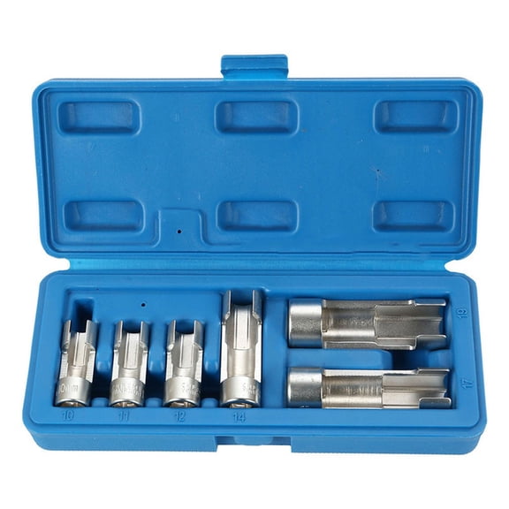 Zyllora 10Mm-19Mm Hex Groove Socket Set for Diesel Fuel Line Oil Pipe Disassembly Oxygen Sensor Removal Wrench Tool Kit