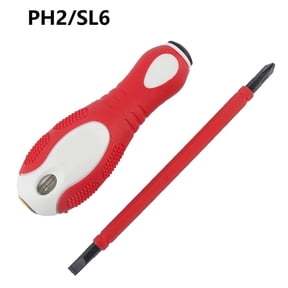 Zyllora 2 In 1 Detachable Screwdriver Ph1/Ph2 Dual-Head Screwdriver Electrical Tester Pen Slotted Cross Screwdriver Bit Ph2 And Sl6