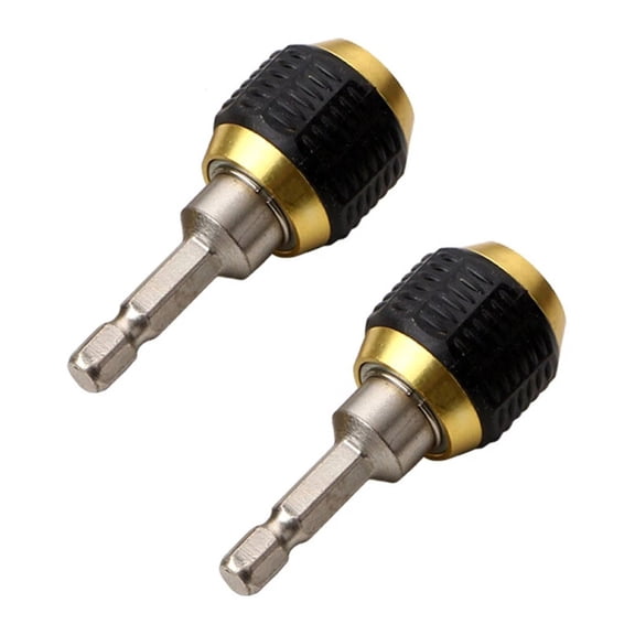Zyllora 2Pcs Hex Shank Connecting Rod Metal for Charging Drill Electric Drill Electric Tool Quick Coupling Drill Bit Quick Change Adapte