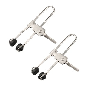 Zyllora 2Pcs Rubber Head Lever Action Grid Clamps Ceiling Tile Mounting Clips Hand Tool Lever Action Suspended Ceiling Grid Clamp