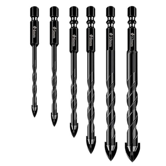 Zyllora 4 Flute Masonry Drills Suitable for Glass Tile Brick Plastic Applications