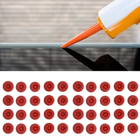 Zyllora 40Pcs Caulk Cap Caulk Tube Latex Sealing Cap Caulk Saver Cover Sealer for Sealing And Preserving Open Caulking Tube Red
