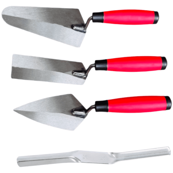 Zyllora 4Pcs Carbon Steel Trowel Manual Scraper Putty Tool Concrete Finishing Tool Brick