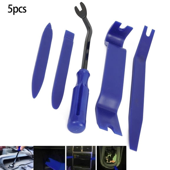 Zyllora 5-4Pcs Auto Dismantle Tools Kit Car Door Clip Panel Trim Radio Dash Audio Removal Installer Pry Set Conversion Repairing Access