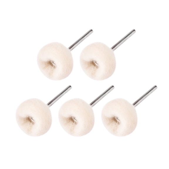 Zyllora 5Pcs 25Mm Wool Polishing Brush Finishing Ball Wheels Buffing Grinding Head for Grinding Polishing Metal Removing Burr