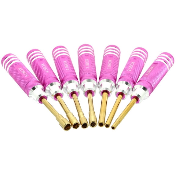 Zyllora 7Pcs 2/2.5/3/3.5/4/4.5/5Mm Hex Screwdriver Kit Hex Nut Driver Set Wrench Hexagonal Screwdriver for Rc Car Helicopters Driver too