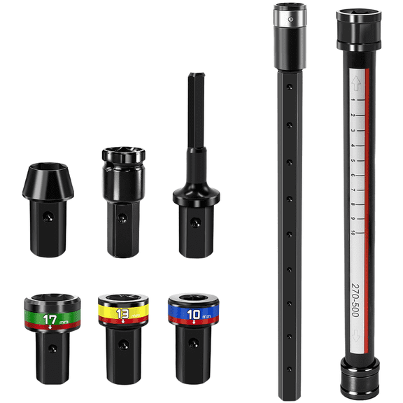 Zyllora Adjustable Ceiling Screwdriver Tool 10Mm 13Mm 17Mm Interchangeable Socket Set
