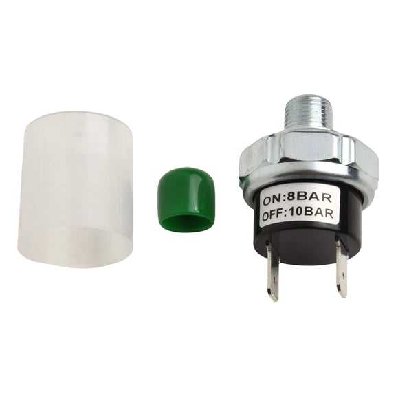 Zyllora Air Pressure Switch 1/8" NPT for Air Compressor, 12V 24V DC Pneumatic Controller, Auto Shutoff 6-8/8-10 BAR, Metal Construction