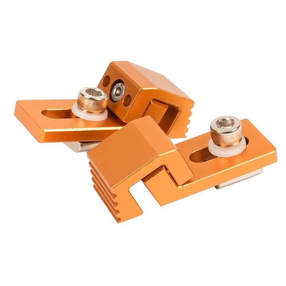 Zyllora CNC Side Pressure Plate for T-Track, Low Profile Hold Down Clamp Kit with Serrated Grip for 3018 Router, Aluminum Alloy Clamps for Wood and Metal (2 Pack)