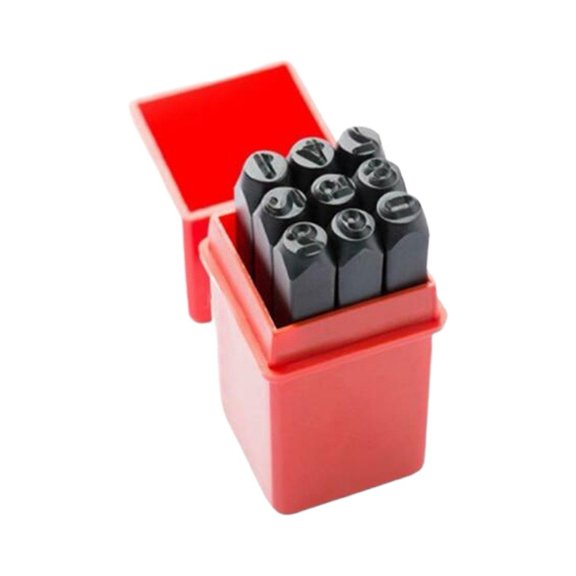 Zyllora Craft Stamps Punch Letters Alphabet Case Equipment for Metal Marking Need Jewelry Leather Numbers Steel Tool Wood 3Mm