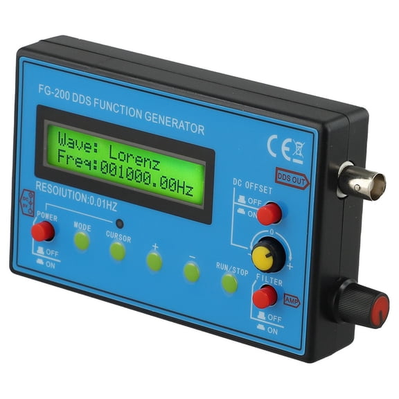 Zyllora DDS Function Signal Generator 0.01Hz-500KHz with 15 Waveforms, Portable Frequency Counter for Oscilloscope Testing and Circuit Debugging