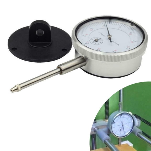 Zyllora Dial Indicator Gauge 0-30mm with 0.01mm Resolution, Precision Micrometer Tool for Measuring Shaft Runout and Gear Backlash