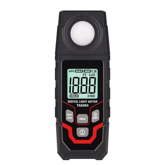 Zyllora Digital Lux Meter 0-200,000 Lux Light Intensity Tester with LCD Display, Footcandle FC Unit Selection, Portable Illuminance Gauge for Warehouse Factory School Hospital