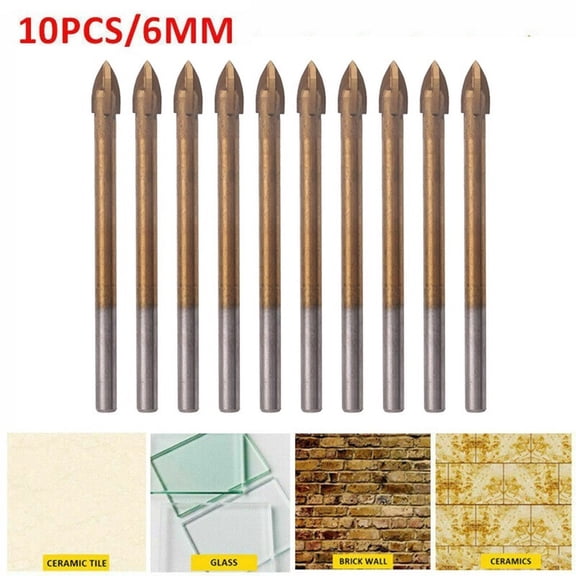 Zyllora Easily Handle Any Material with This Essential Collection Featuring Ten Six Millimeter Sized Industrial Grade Glass Drill Bits
