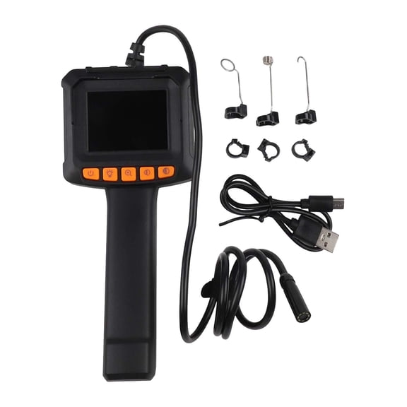 Zyllora Handheld Industrial Borescope with 2.4" Screen, 1920P Inspection Camera with 8 LED Lights, IP67 Waterproof Endoscope with 2000mAh Battery for Pipe Automotive HVAC Maintenance