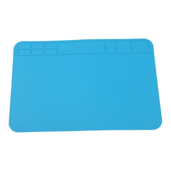 Zyllora Heat Resistant Soldering Mat 30x20cm Silicone Repair Work Pad with Magnetic Surface Anti-Static Station Kit for Electronics DIY Phone Watch Computer Blue