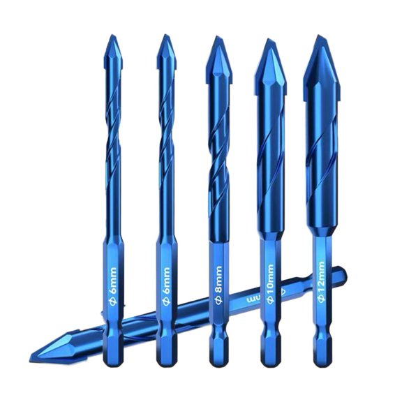 Zyllora Hex Shank Carbide Drill Bits Tile Installation Wear Resistant Precision Tip 5 5 Pcs