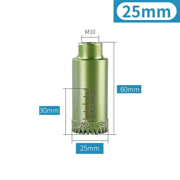 Zyllora M10 Sintering Core Bit Diamonds Holesaw Marble Granite Brick Tile Ceramic Concrete Crown Drill Bits for Power Tools 25Mm