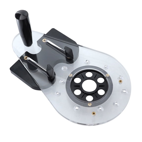 Zyllora Offset Router Base Plate Reversible Fence Guide with Edge Routing Marked Grooving for Woodworking Trimming Tool