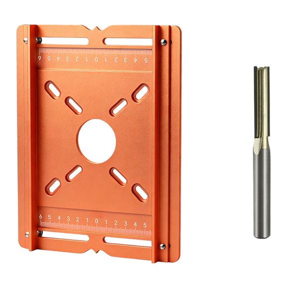 Zyllora Router Guide Rail Aluminum Base Plate Woodworking Slotting Tool for Precise Kit