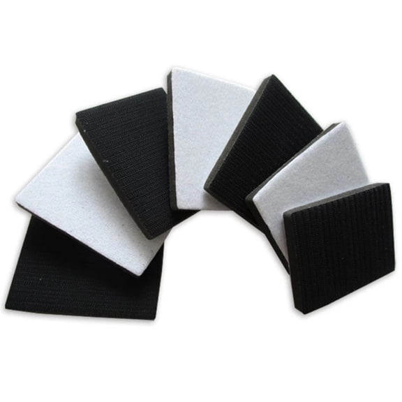 Zyllora Sander Backing Interface Pad for Sander Backing Pad Black Hook&Loop Interface Pad Rectangle Soft Sponge White 12Mm