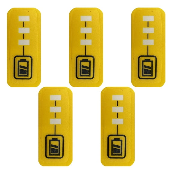 Zyllora Set Of 5 Battery Capacity Key Sticker Labels Compatible with for 18V Lithium Battery Models Dcb140 And for Dcb182