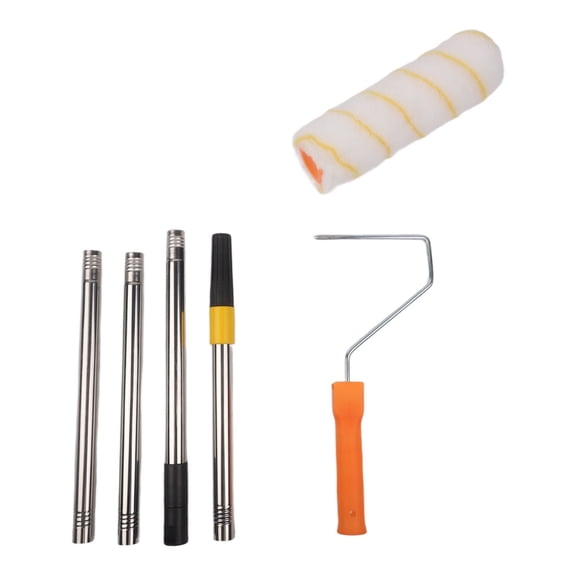 Zyllora Sturdy Paint Roller System with Detachable Stainless Steel Extension Pole