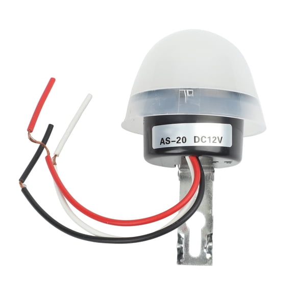 Zyllora Waterproof Photocell Sensor Switch, Dusk to Dawn Light Controller with Adjustable Sensitivity, Auto On/Off for Street Lights, Garden, 12V 220V Wide Voltage Compatibility, White