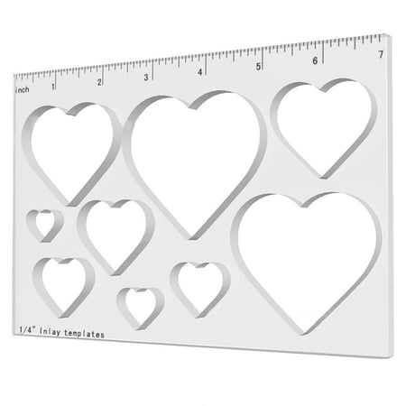 Zyllora for Router Jig Templates for Heart And Triangle Inlays Reusable Acrylic Design A