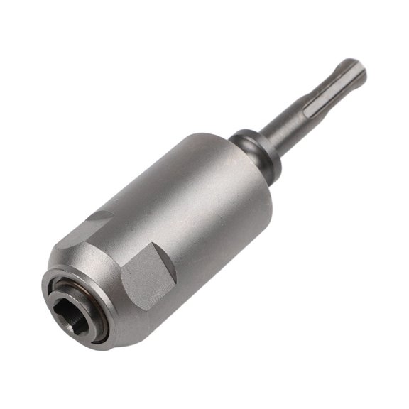 Zyllora for Sds Plus Hammer Drills Drill Bit Shank Adapter Square To Round Converter for Seamless Bit Transitions Silver Round Shank