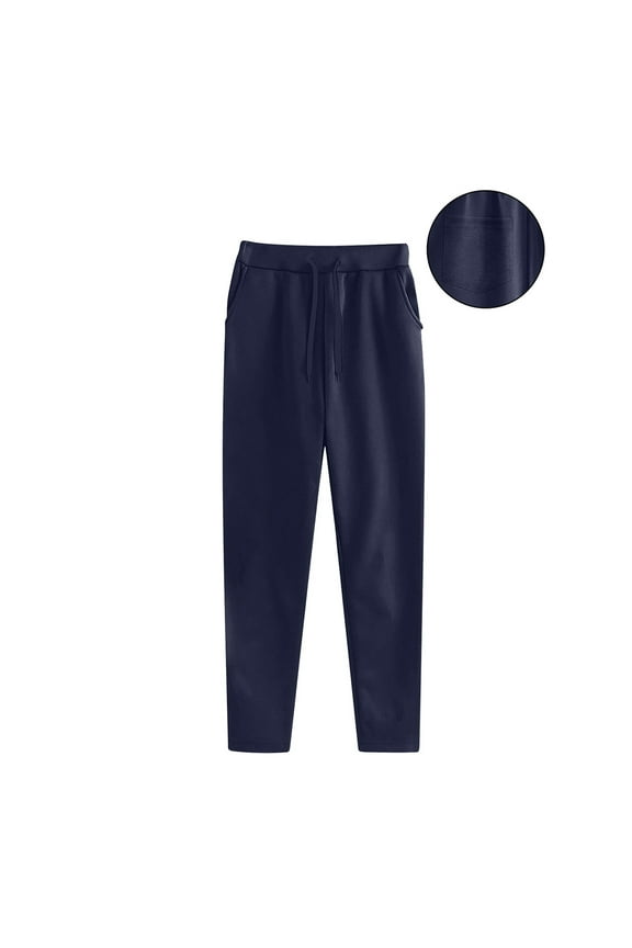 Pants for Women Plus Size Clearance Women's Casual Trousers and Trousers Solid Color Large Size Running Fitness Sports Pants with Three Pockets Blue M Black*Friday/Cyber*Monday Clearance