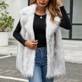 thumbnail image 1 of Zyloft Womens Jackets and Coats Clearance Womens Ladies Warm Faux Furry Coat Jacket Winter Solid-Neck Outerwear White L Black*Friday/Cyber*Monday Clearance, 1 of 9