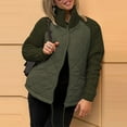 thumbnail image 1 of Zyloft Womens Jackets Plus Size Womens Quilted Puffer Jacket Casual Lightweight Stand Collar Long Sleeve Zip Puffer Jackets Padded Outerwear Coats Green L Black*Friday/Cyber*Monday Clearance, 1 of 8