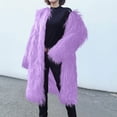 thumbnail image 1 of Zyloft Womens Jackets and Cardigans Women's Winter Solid Color Casual Extended Warm Jacket Purple XXXXL Black*Friday/Cyber*Monday Clearance, 1 of 8