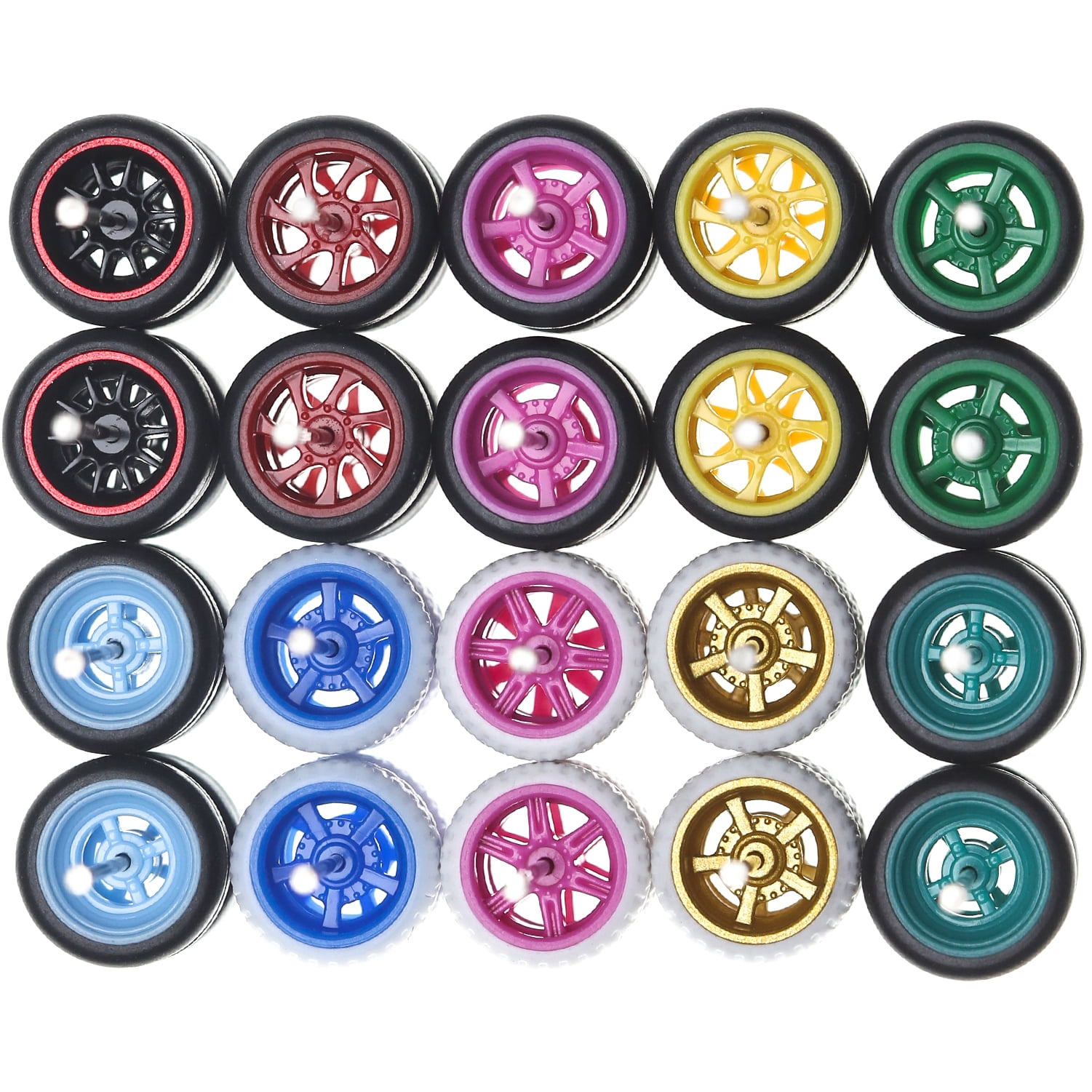 64 Rims Zylopa 1/64Wheels 1 64 Wheels-Tires Set Compatible with 1:64-Alloy-Car ...