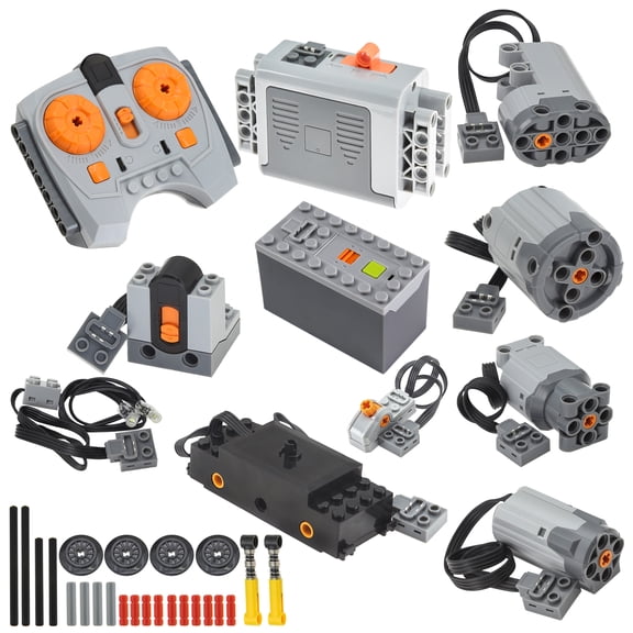 Zylopa 52PCS PowerFunction Technic-Motor Kit Train-Monster-Motors Battery-Box IR Receiver Remote Control