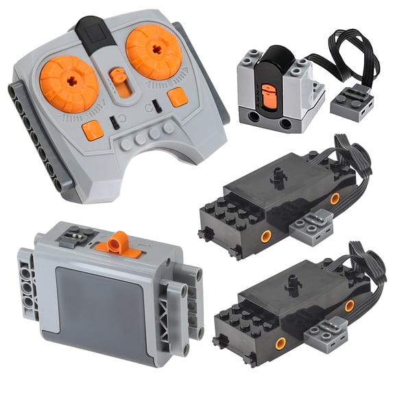 Zylopa 5pcs Powerfunctions Train-Motor Kit Battery-Box IR-Receiver-Remote-Control Technic-Parts-Pieces