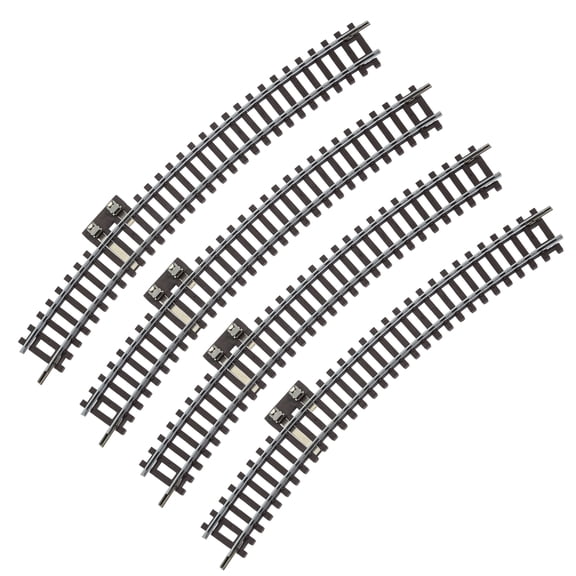 Zylopa HO Scale Nickel Silver Track with Wood Ties  Set of 4 Realistic Model Railroad Tracks-R3-1 66603