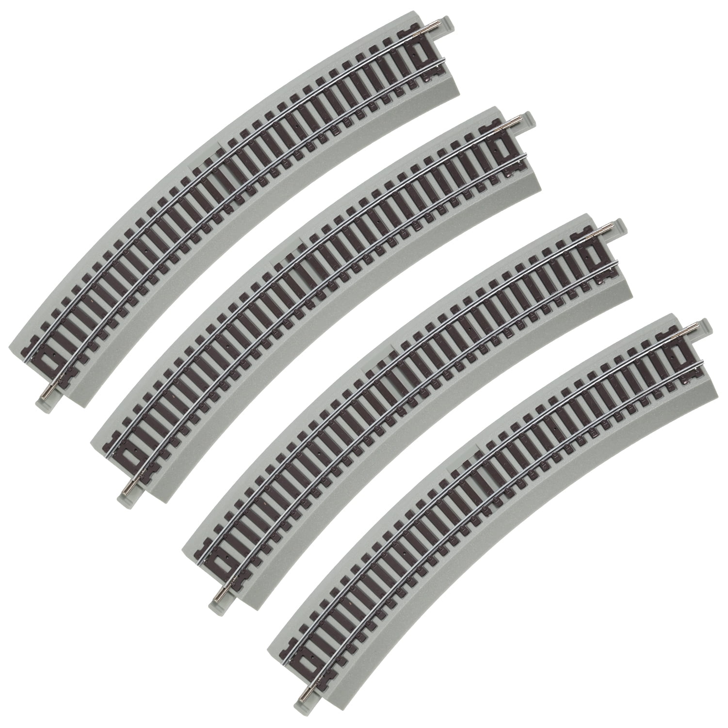 Zylopa HO Scale Nickel Silver Track with Wood Ties – Set of 4 Realistic Model Railroad Tracks- R4 66701